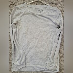 LOFT Light Gray Long Sleeve Tee SZ(XXS)